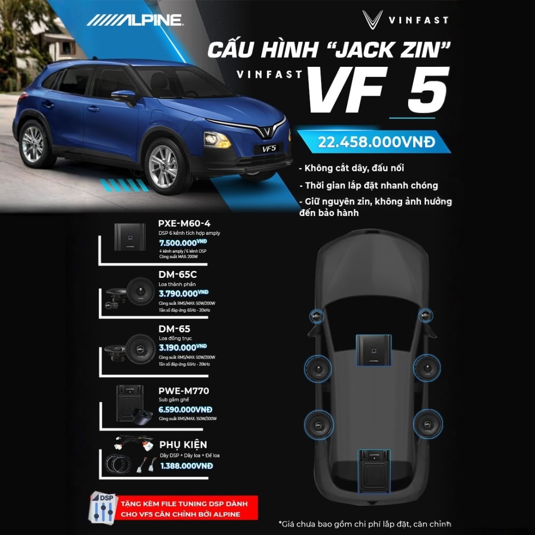 Độ loa ô tô Vinfast VF 5