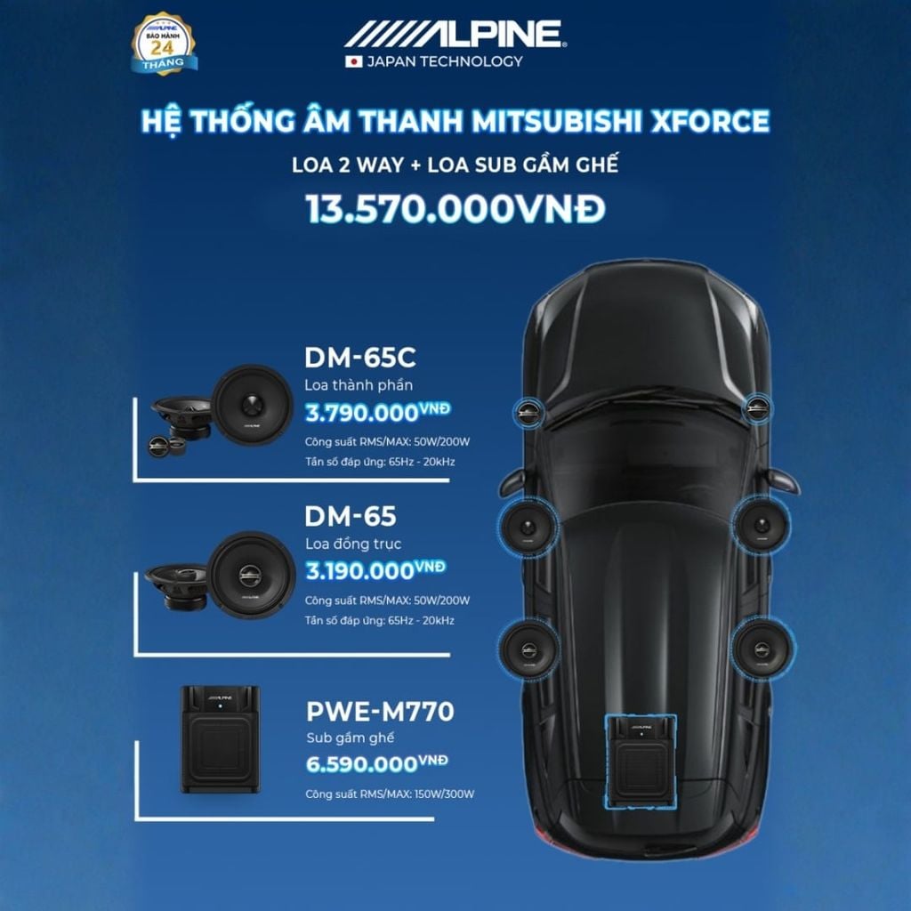 Độ loa ô tô Mitsubishi X-Force
