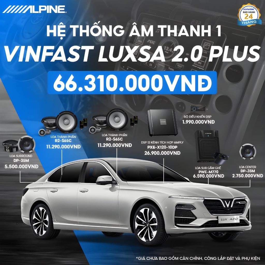 Độ loa ô tô Vinfast LuxSA