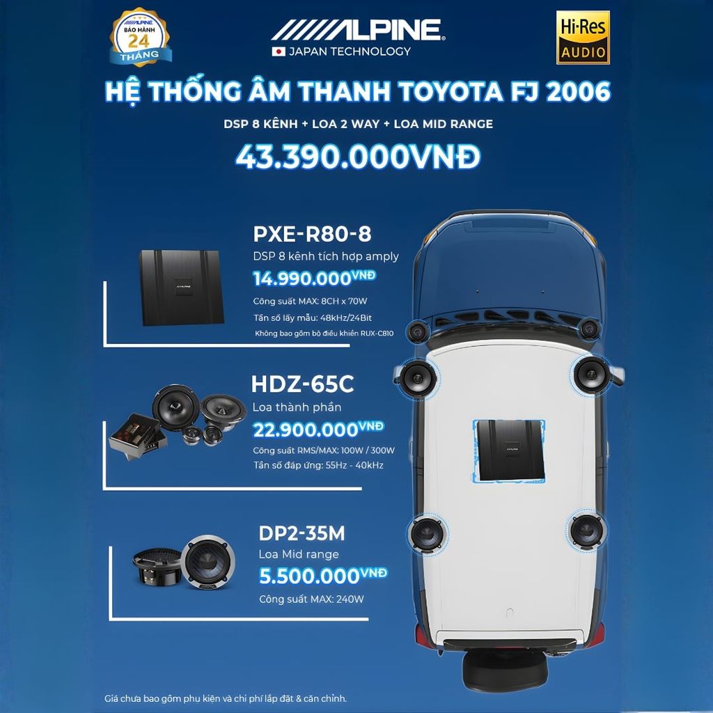 Độ loa ô tô Toyota FJ 2006
