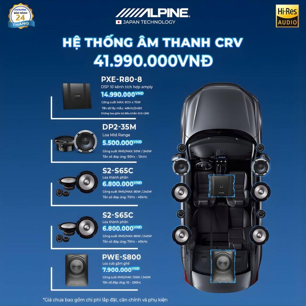Độ loa ô tô Honda CR-V