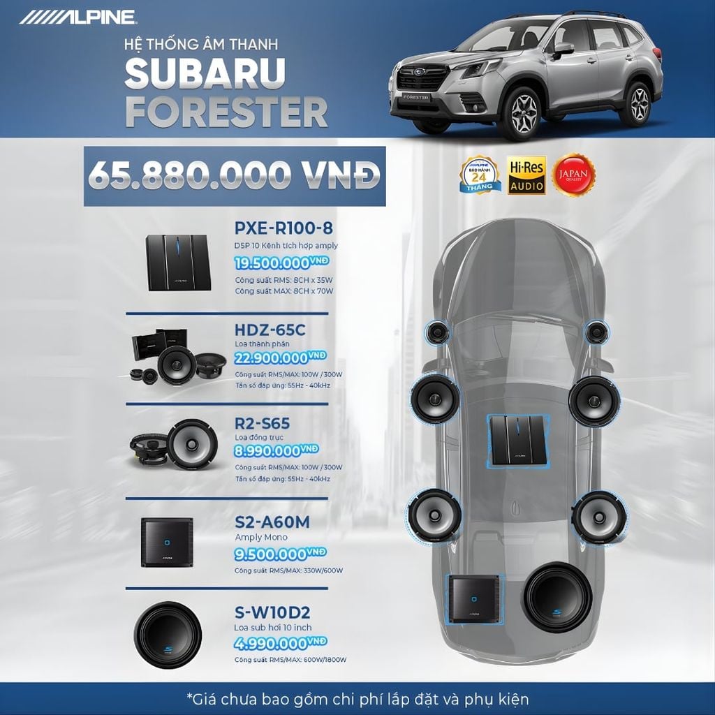 Độ loa ô tô Subaru Forester
