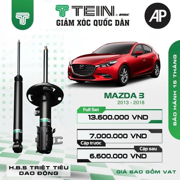 Giảm xóc ô tô Tein Basic MAZDA 3 (2013+)