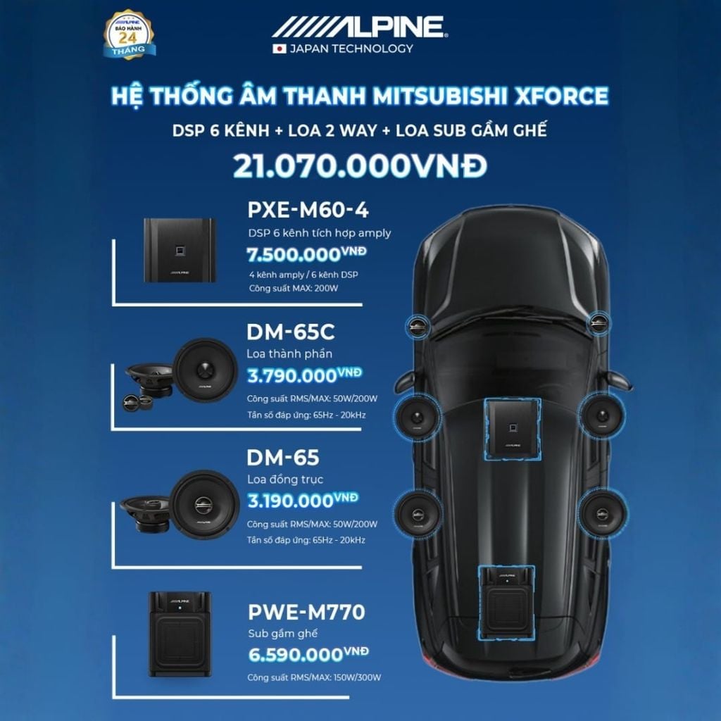 Độ loa ô tô Mitsubishi X-Force