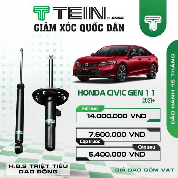Giảm xóc ô tô Tein Basic HONDA CIVIC GEN11 (2021+)