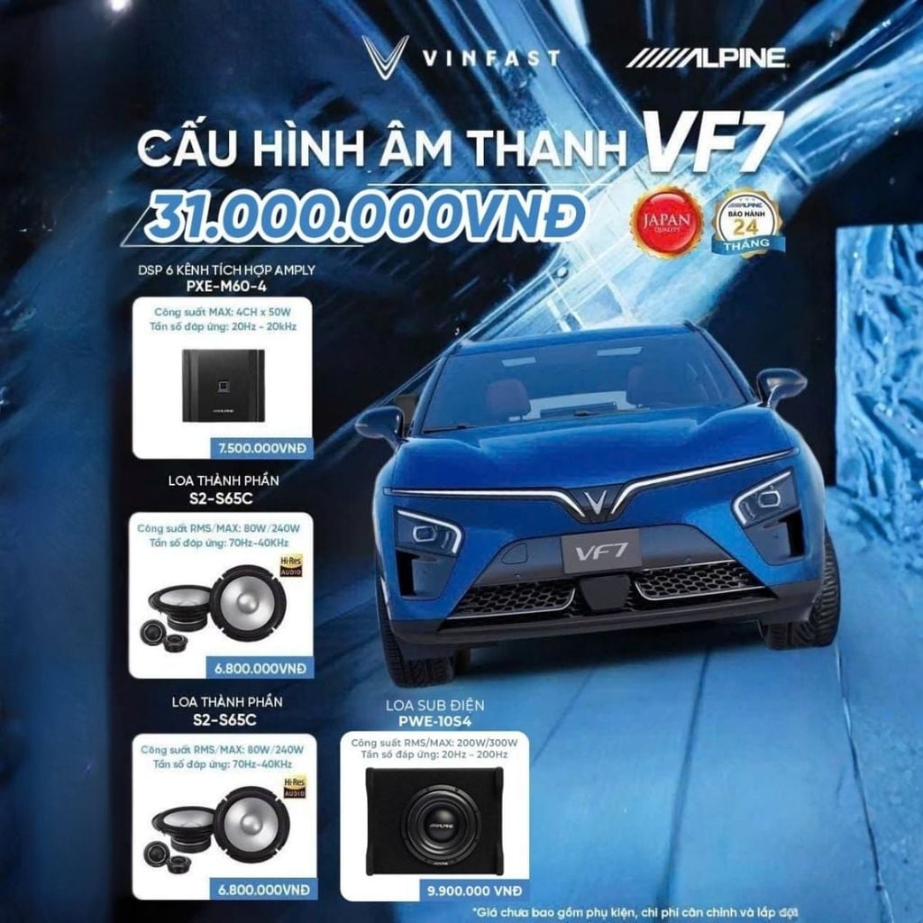 Độ loa ô tô Vinfast VF7