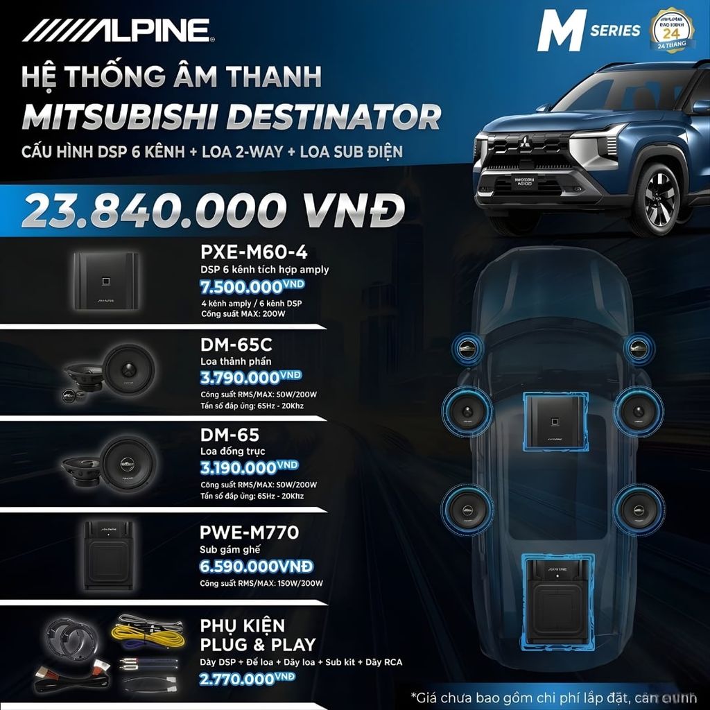 Độ loa ô tô Mitsubishi Destinator