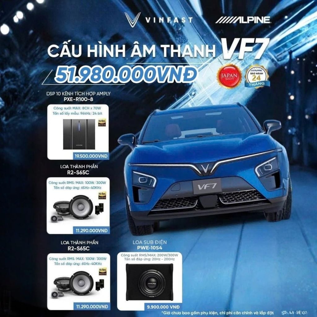 Độ loa ô tô Vinfast VF7