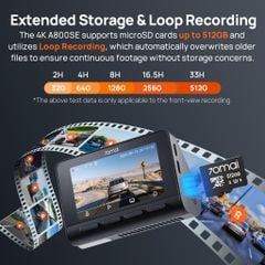 Camera Hành Trình 70mai A800SE SpeedEye 4K Cảnh Báo Tốc Độ