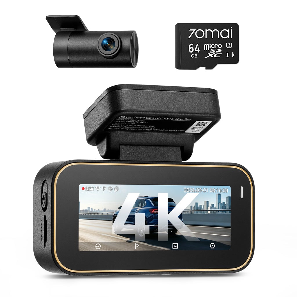 Camera hành trình 70mai A810 Lite bộ sản phẩm kèm camera sau và thẻ nhớ 64GB