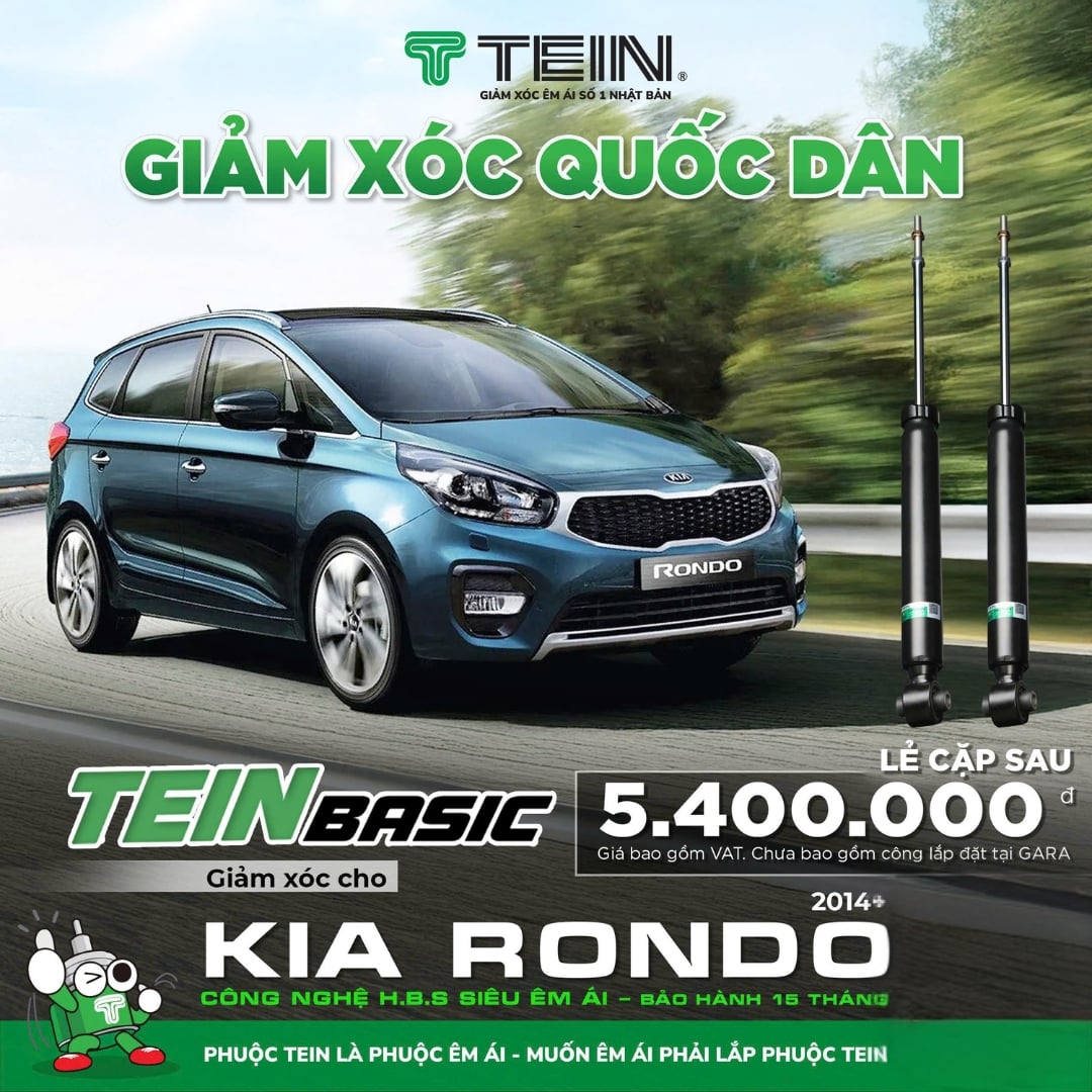 Giảm xóc ô tô Tein Basic KIA RONDO (2014+)