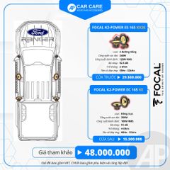 Độ loa ô tô Ford Ranger 2025 (6 loa)