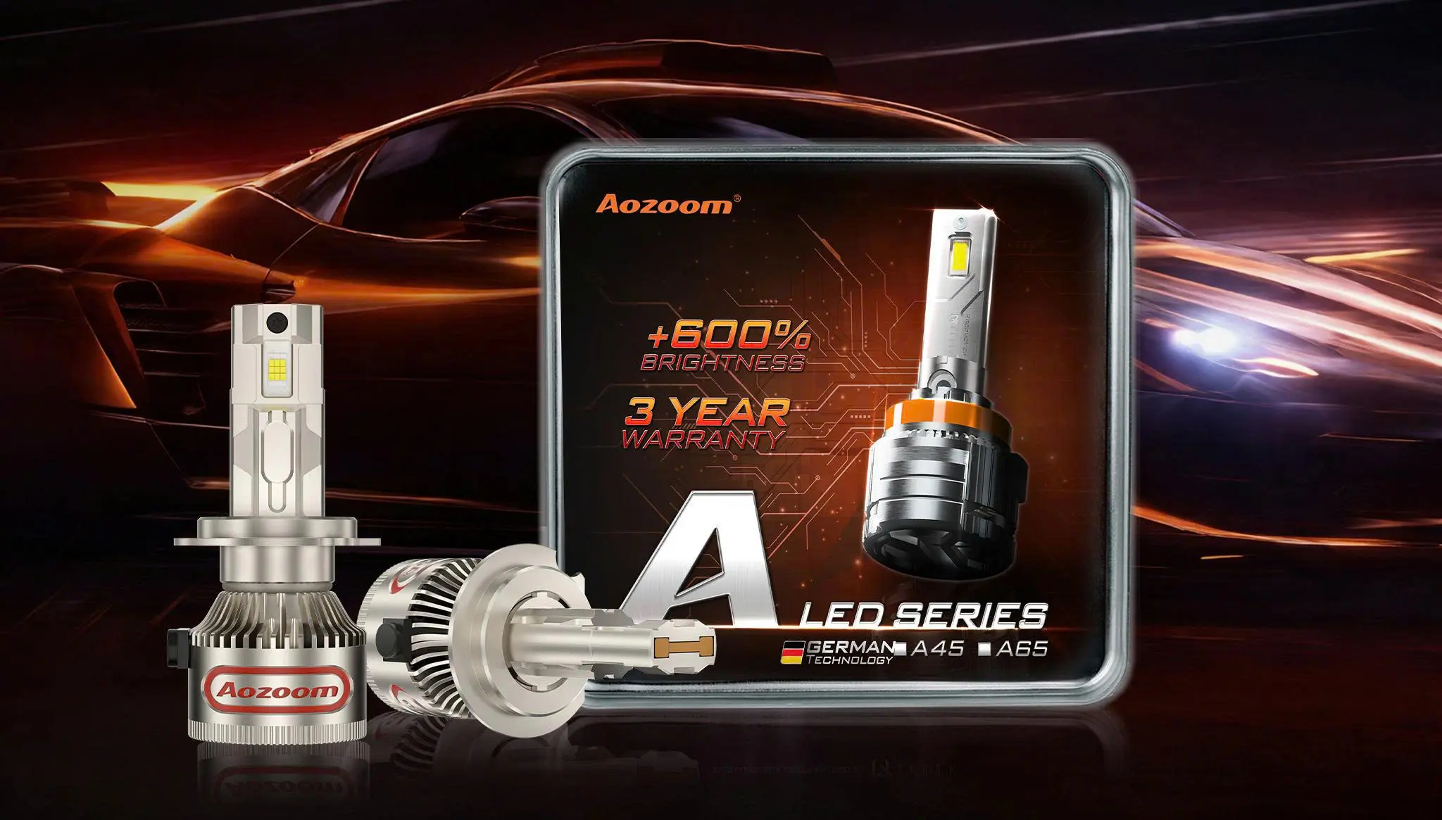 Bóng LED Aozoom A45 Pro 45W – Có Canbus - ảnh chính hãng 1