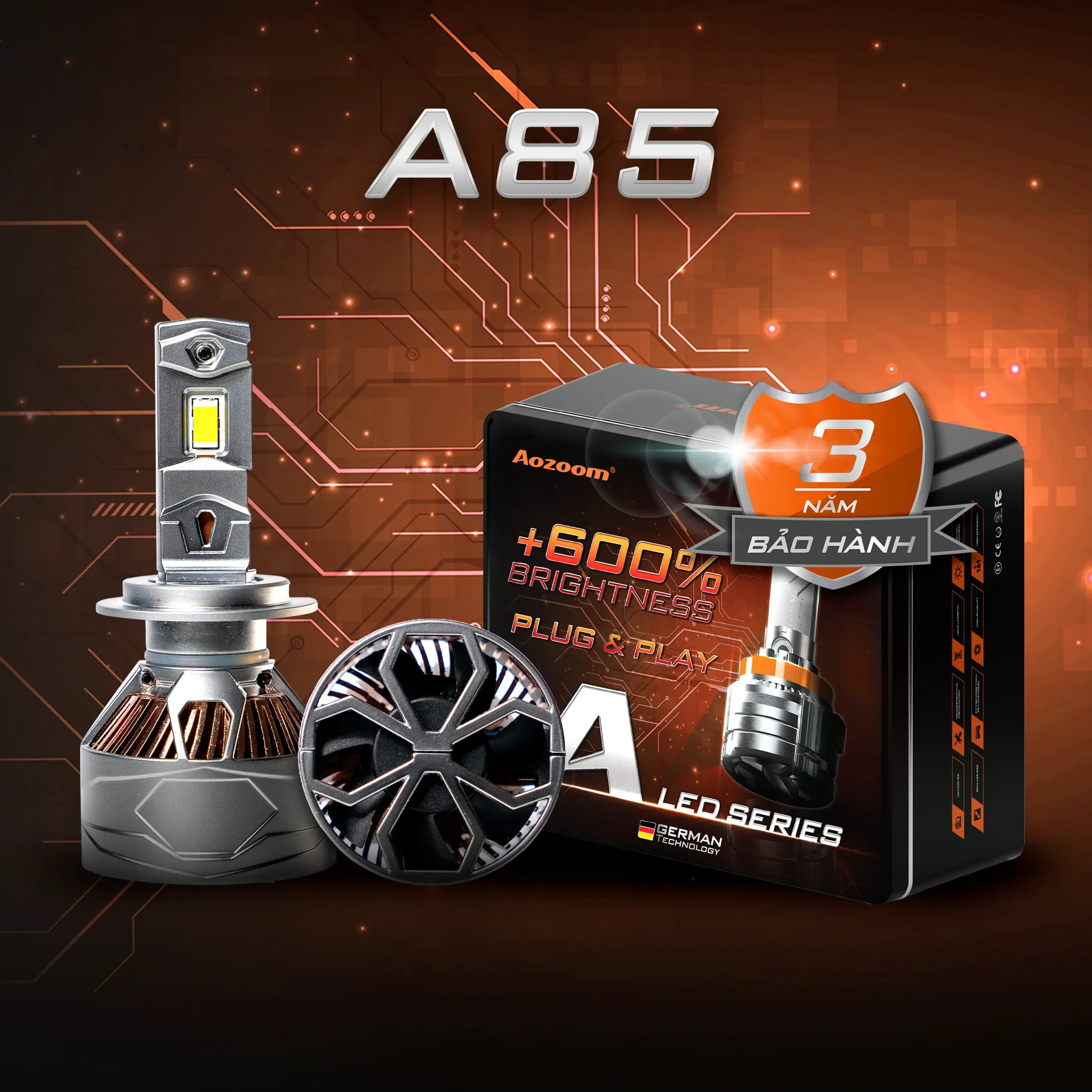Bóng LED Aozoom A85 85W – Có Canbus - ảnh chính hãng 8