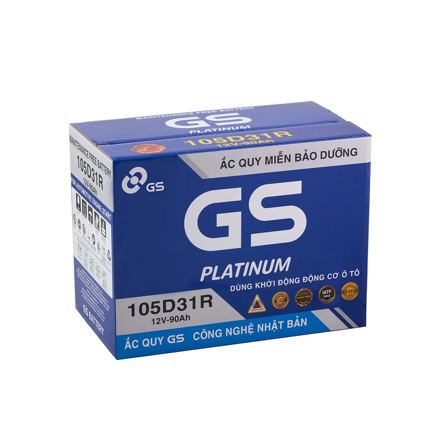 Ắc Quy Ô Tô GS 105D31R 90Ah