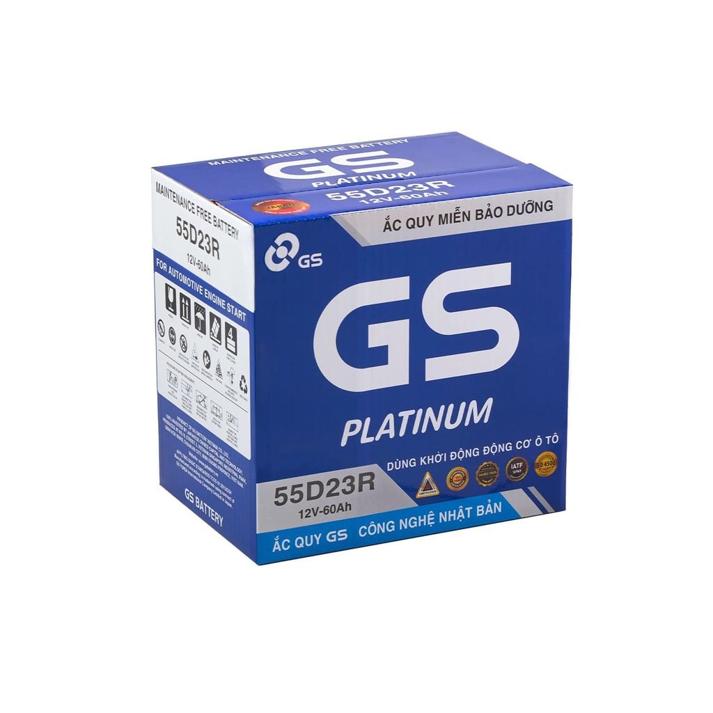 Ắc Quy Ô Tô GS 55D23R 60Ah