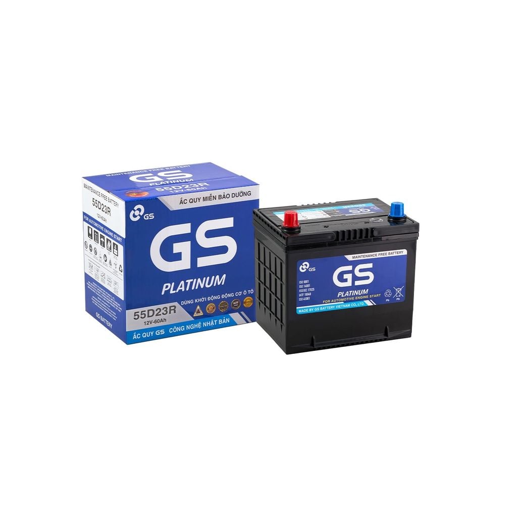 Ắc Quy Ô Tô GS 55D23R 60Ah