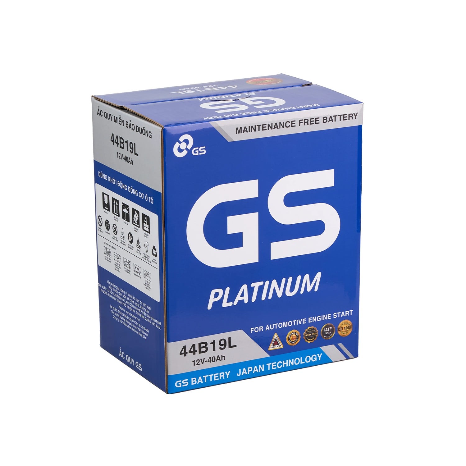 Ắc Quy Ô Tô GS 44B19L 40Ah