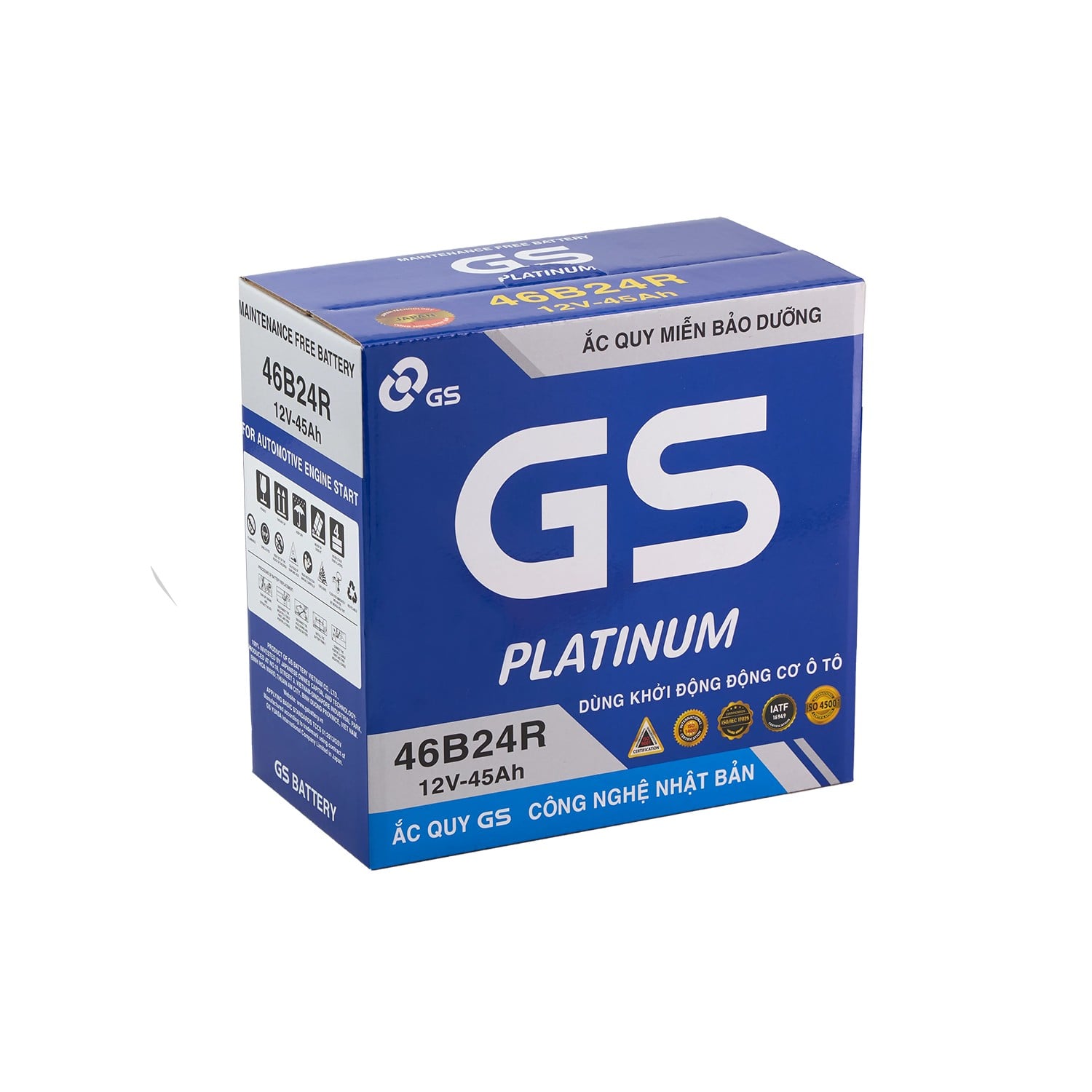 Ắc Quy Ô Tô GS 46B24R 45Ah