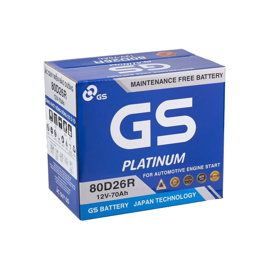 Ắc Quy Ô Tô GS 80D26R 70Ah