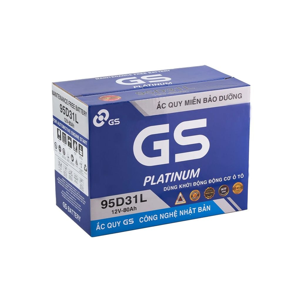 Ắc Quy Ô Tô GS 95D31L 80Ah