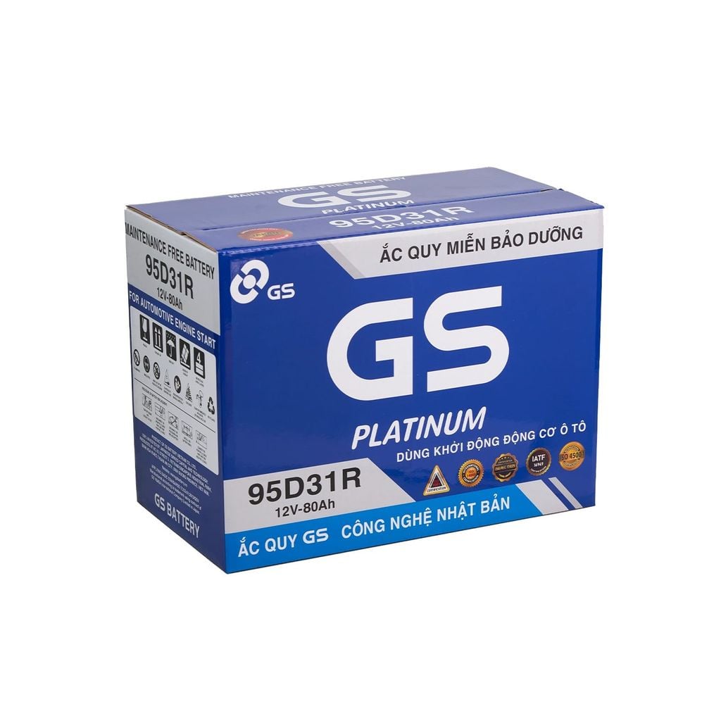 Ắc Quy Ô Tô GS 95D31R 80Ah