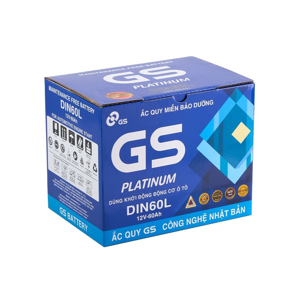 Ắc Quy Ô Tô GS DIN60L 60Ah