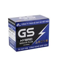 Ắc Quy Ô Tô GS Hybrid 95D31R 80Ah