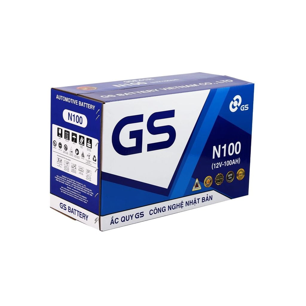 Ắc Quy Ô Tô GS N100 100Ah (Bình Nước)