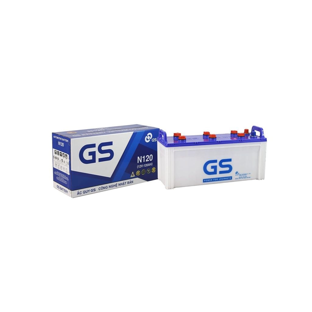 Ắc Quy Ô Tô GS N120 120Ah (Bình Nước)