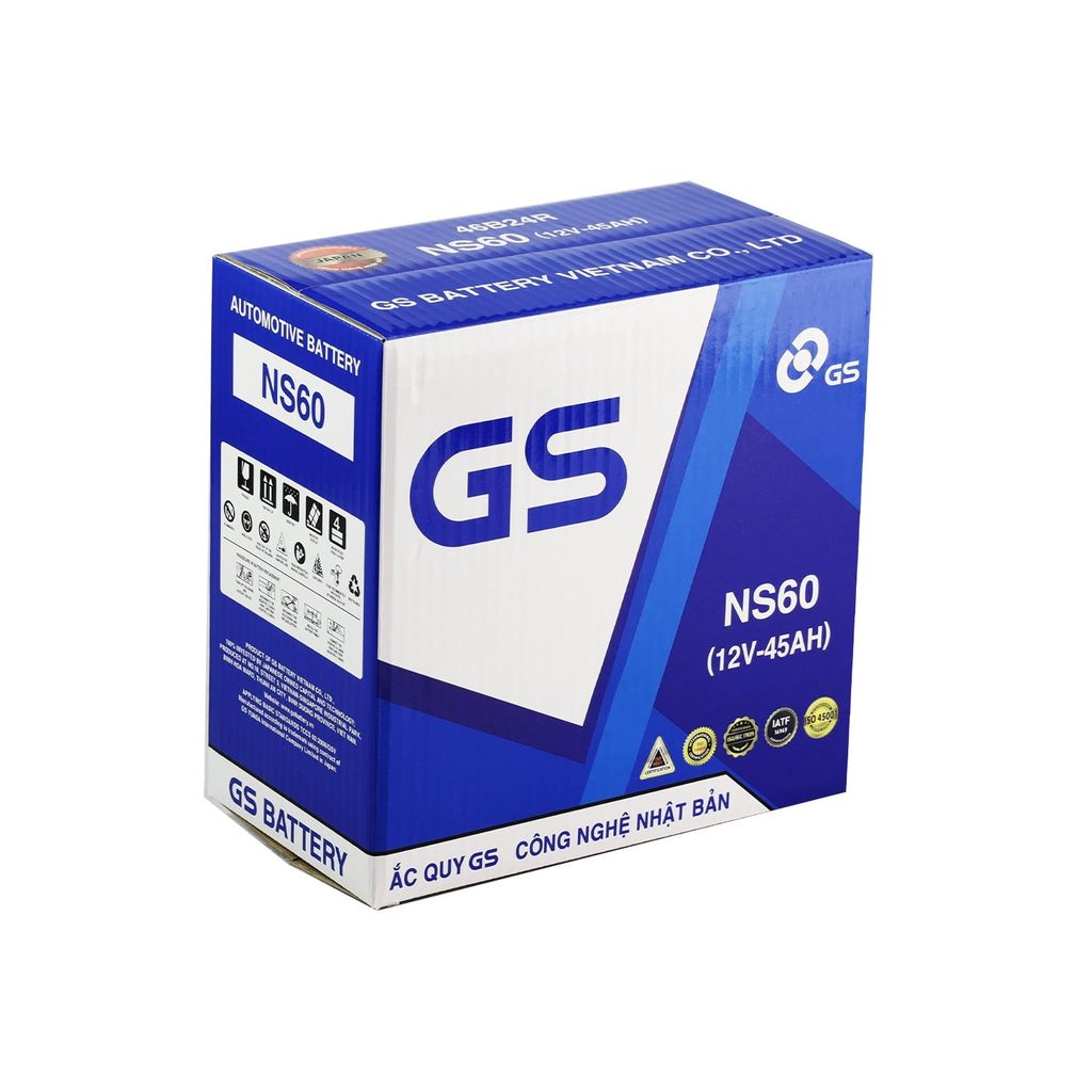 Ắc Quy Ô Tô GS NS60 45Ah (Bình Nước)