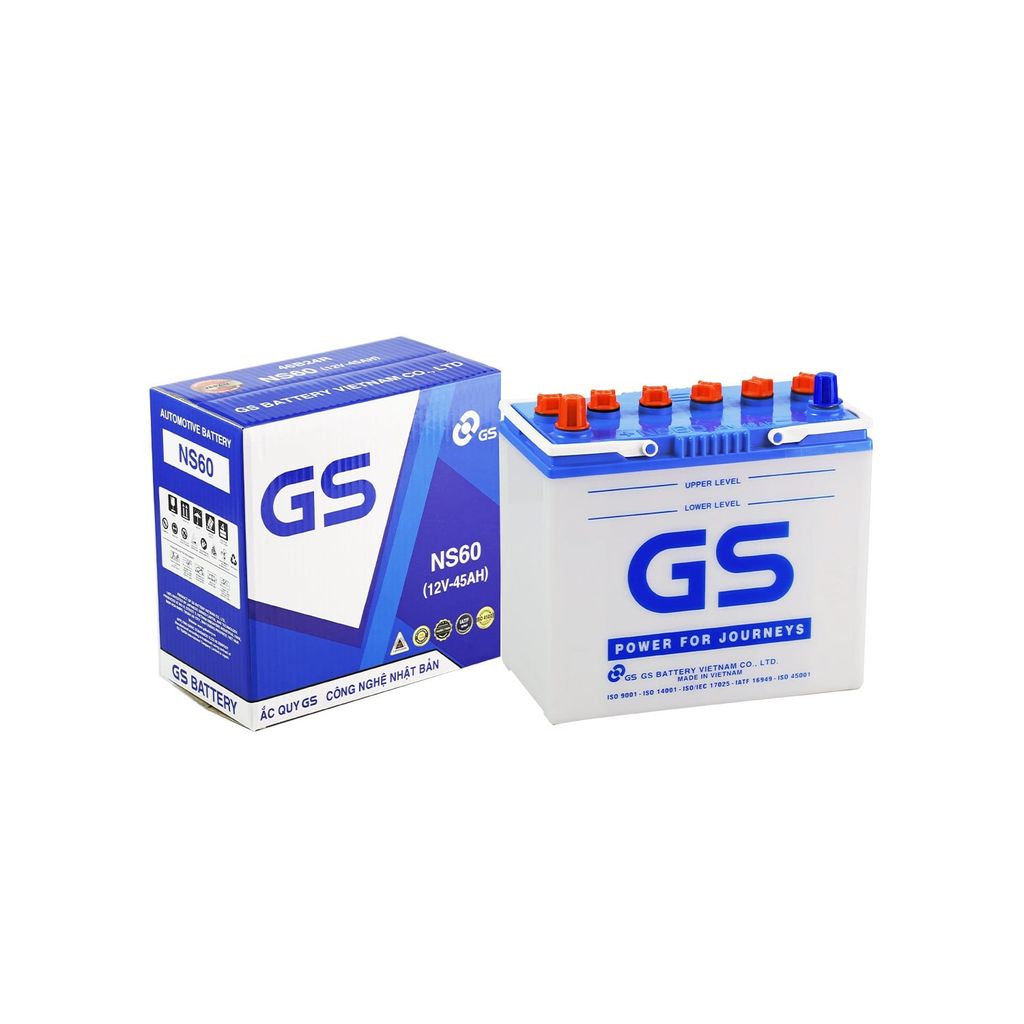 Ắc Quy Ô Tô GS NS60 45Ah (Bình Nước)