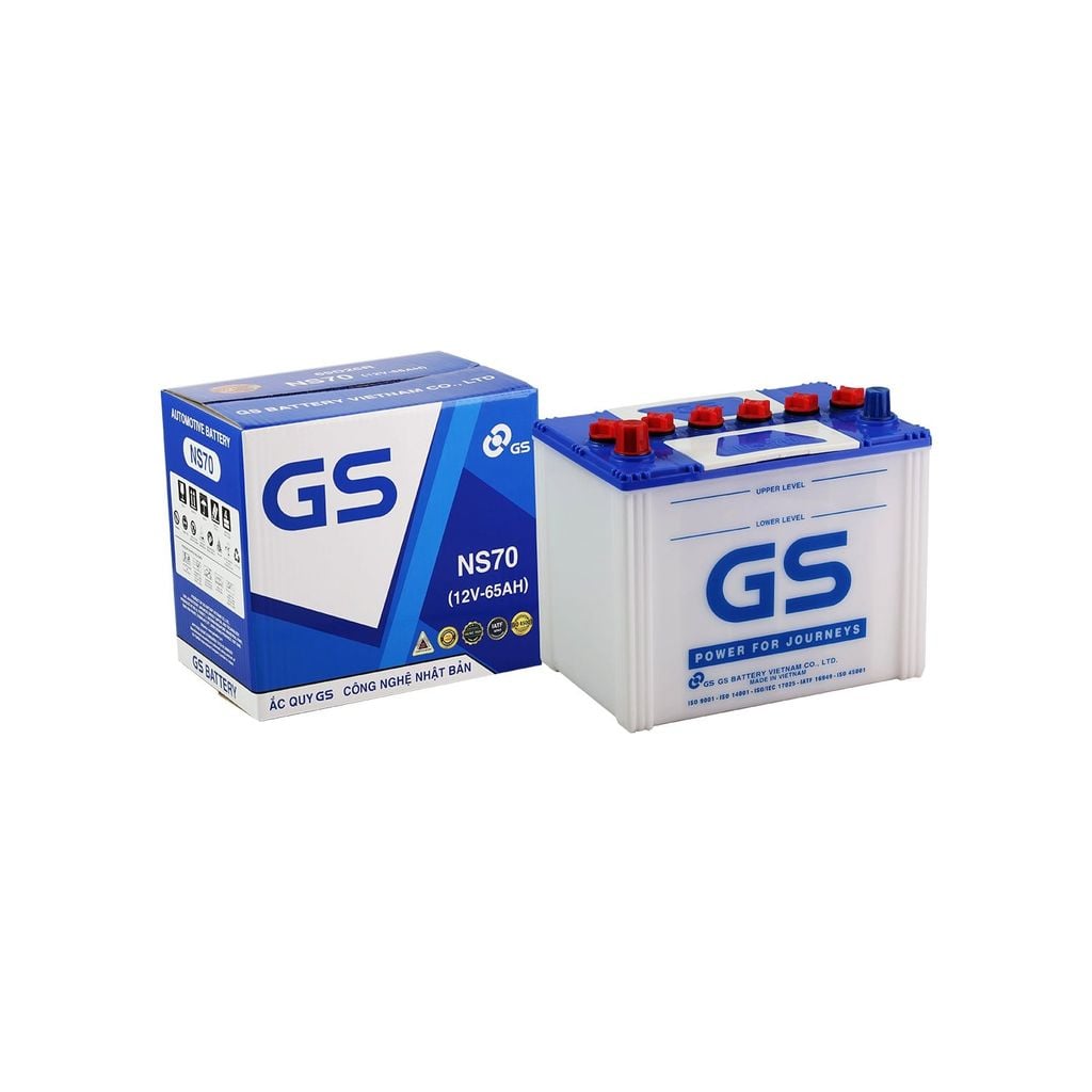 Ắc Quy Ô Tô GS NS70 65Ah (Bình Nước)