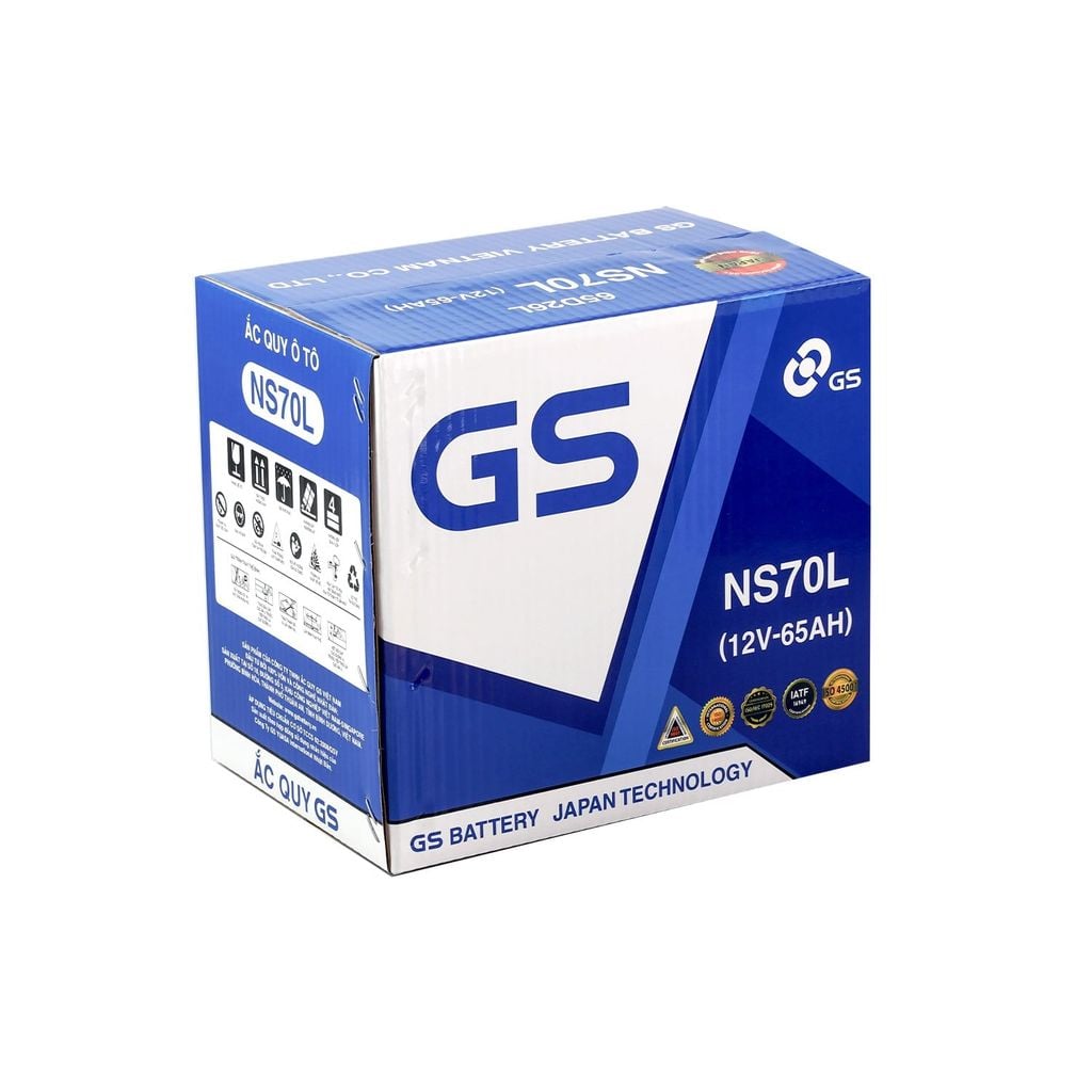 Ắc Quy Ô Tô GS NS70L 65Ah (Bình Nước)