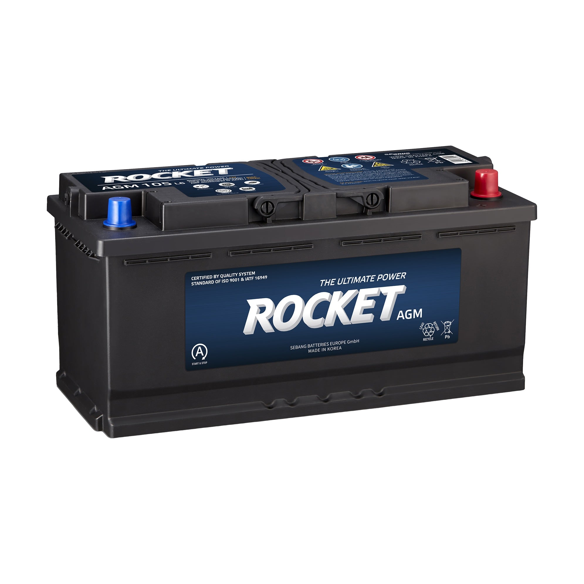 Ắc quy Rocket AGM 105 L6 12V 105Ah 950A