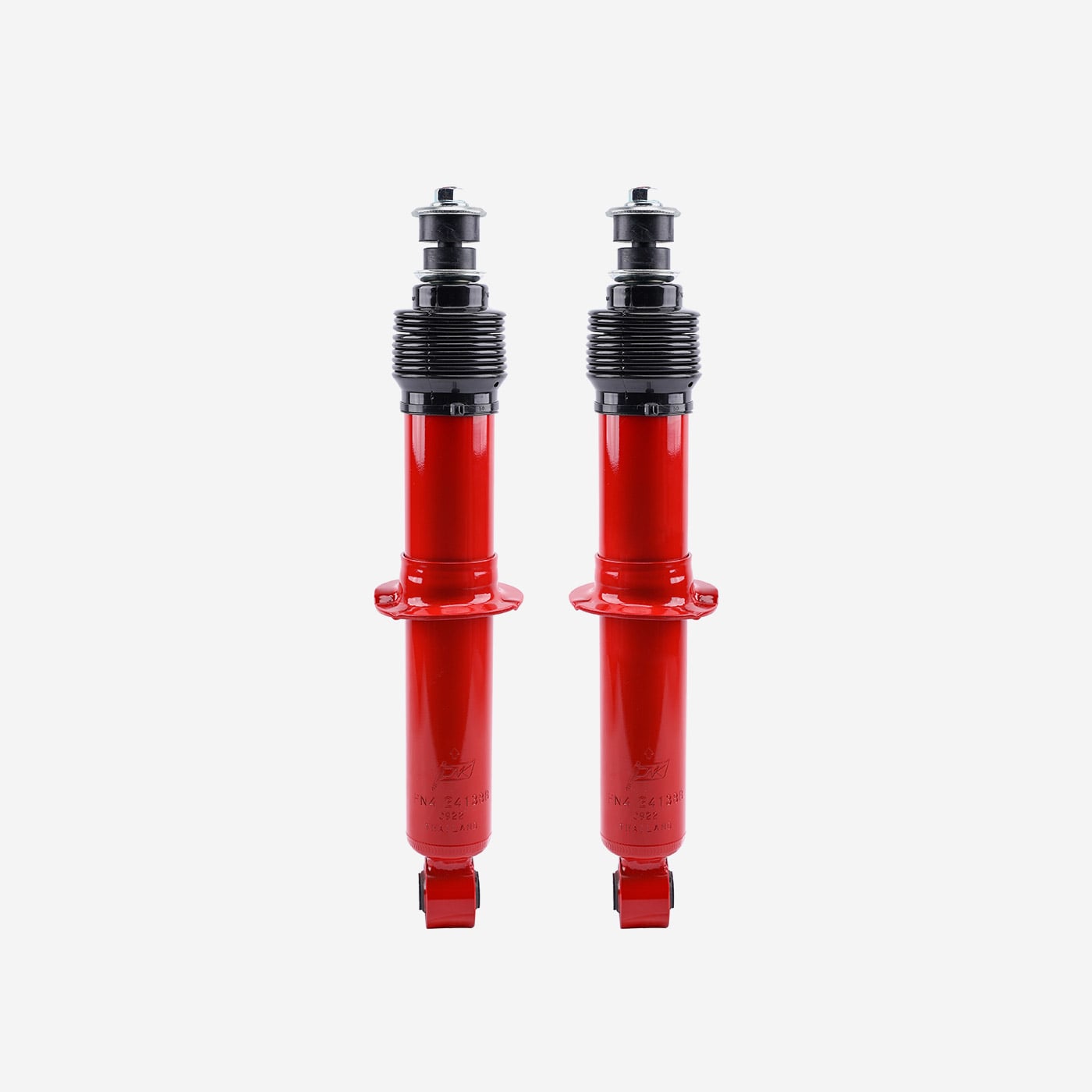 Cặp phuộc trước PNK thân đỏ cho Mitsubishi Triton, đế lò xo hàn liền thân