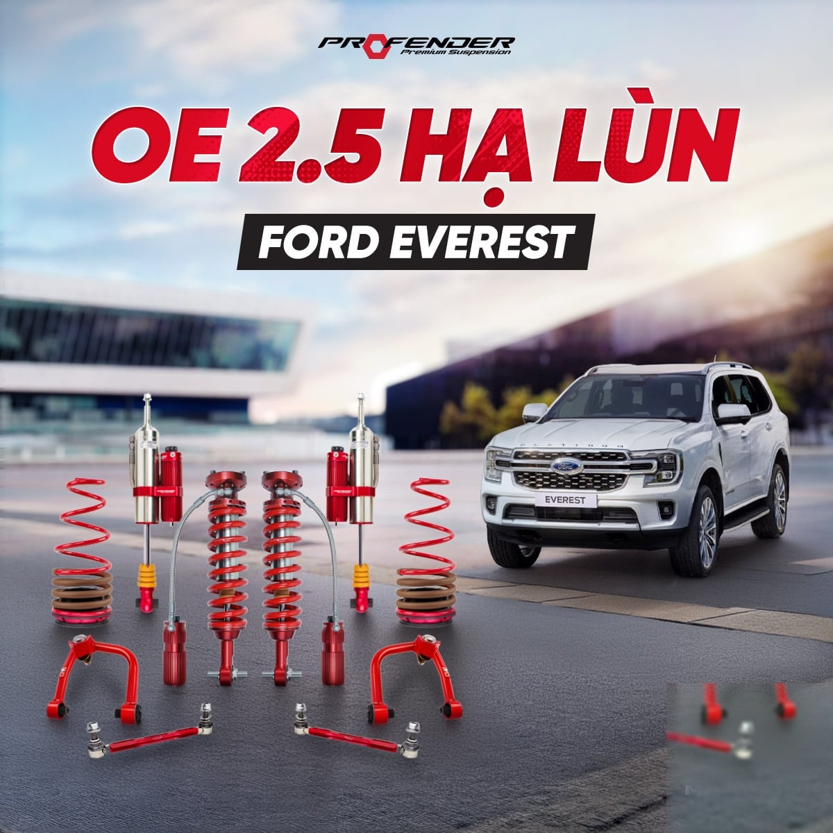 Giảm Xóc Ô Tô Ford Everest Profender OE 2.5 Hạ Lùn