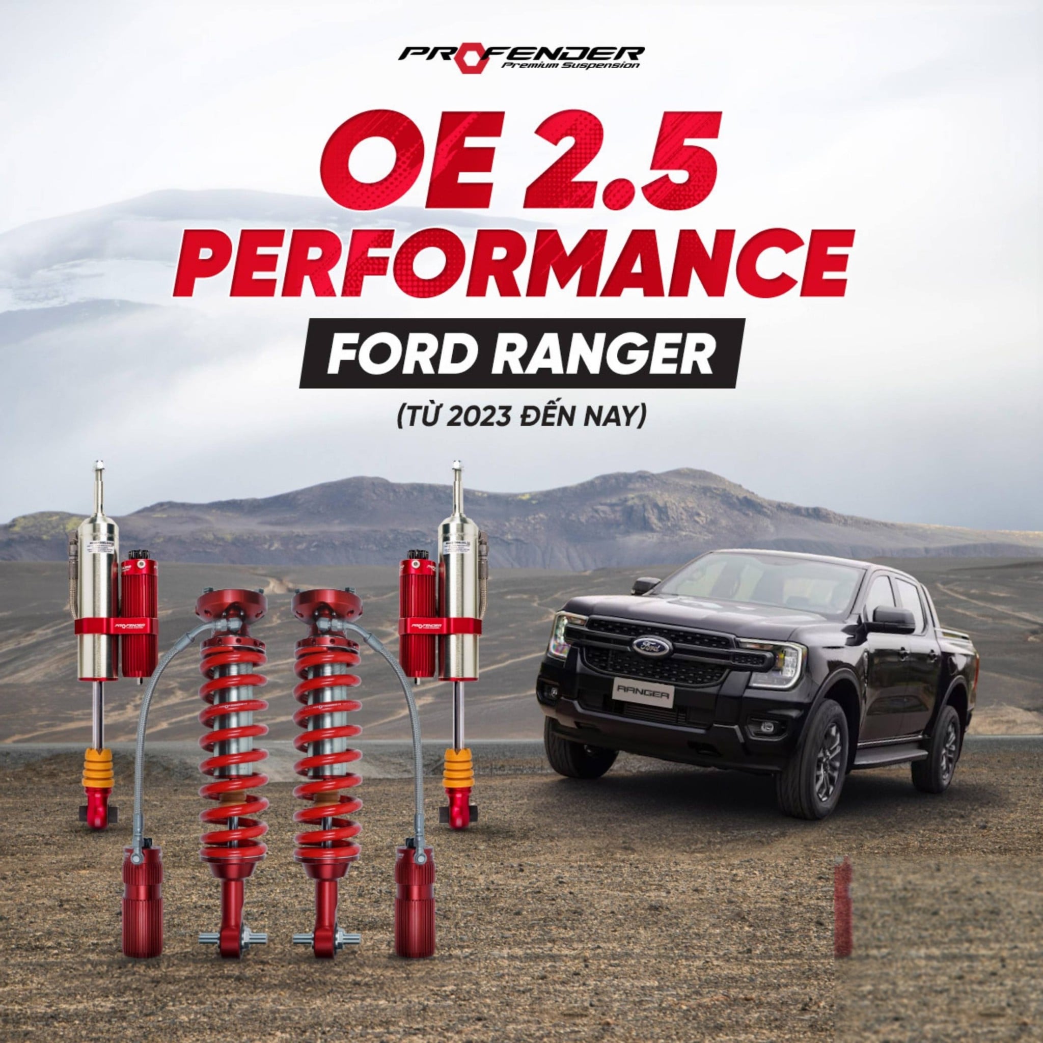 Giảm Xóc Ô Tô Ford Ranger 2023+ Profender OE 2.5 Performance