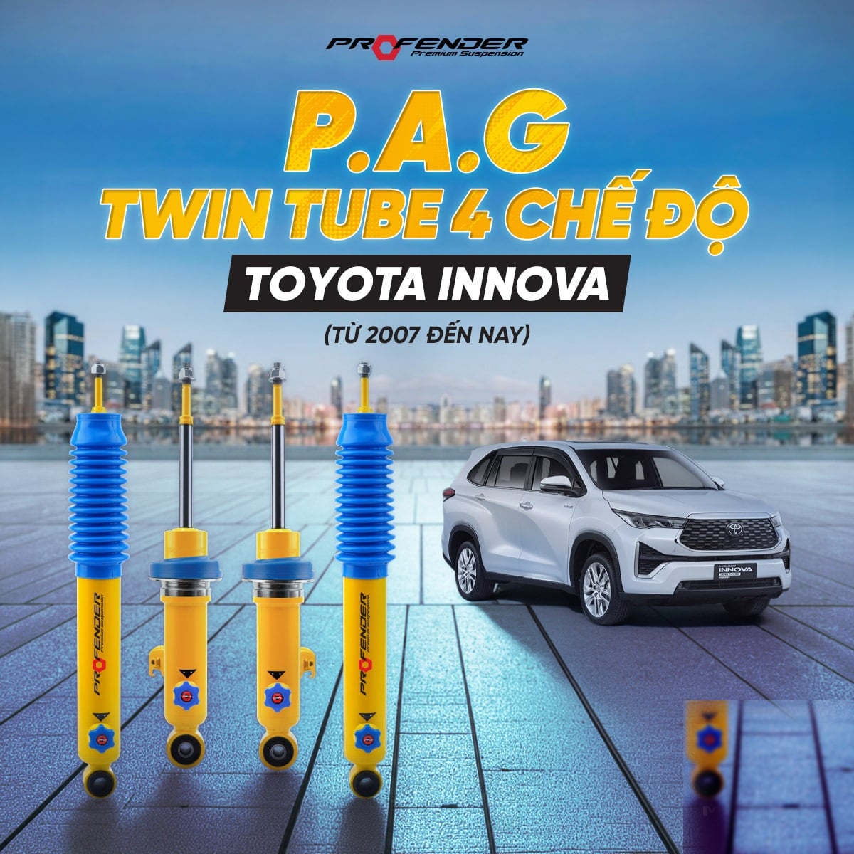 Giảm Xóc Ô Tô Profender Toyota Innova PAG 4 Chế Độ