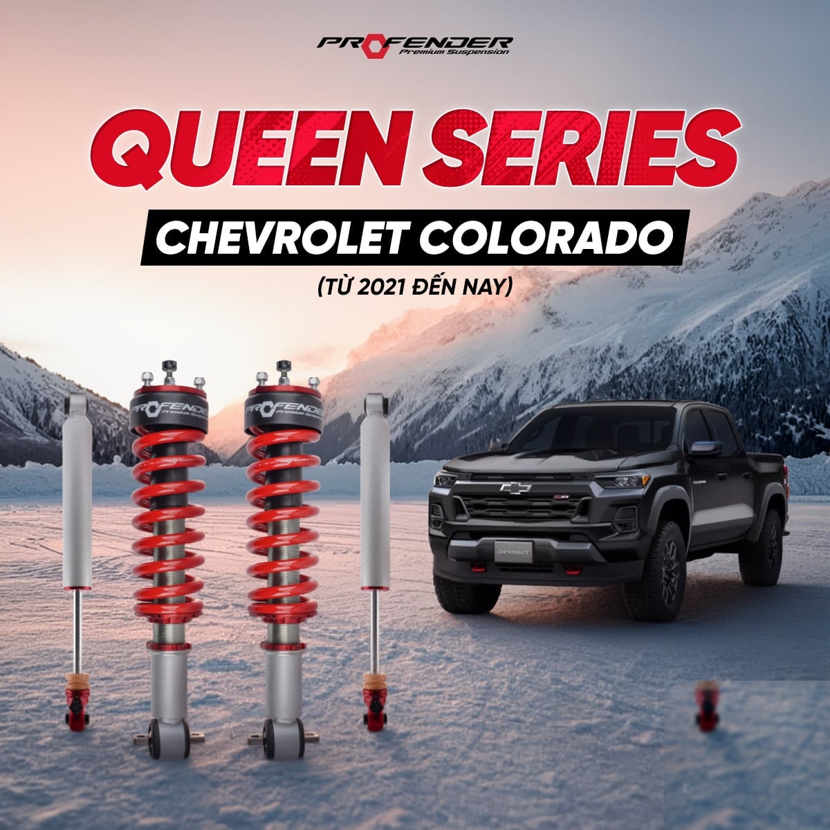 Giảm Xóc Ô Tô Chevrolet Colorado 2021+ Profender Queen Series