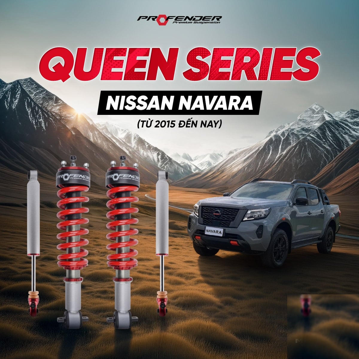 Giảm Xóc Ô Tô Profender Nissan Navara Queen Series
