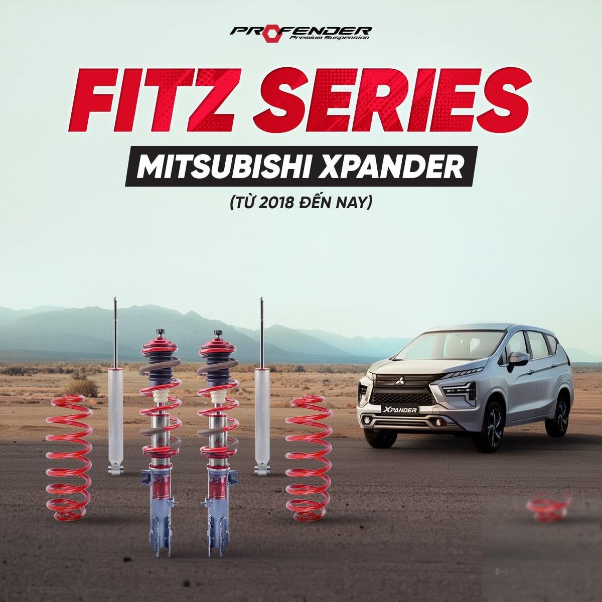 Giảm xóc Profender FitZ chính hãng Thái Lan cho Mitsubishi Xpander