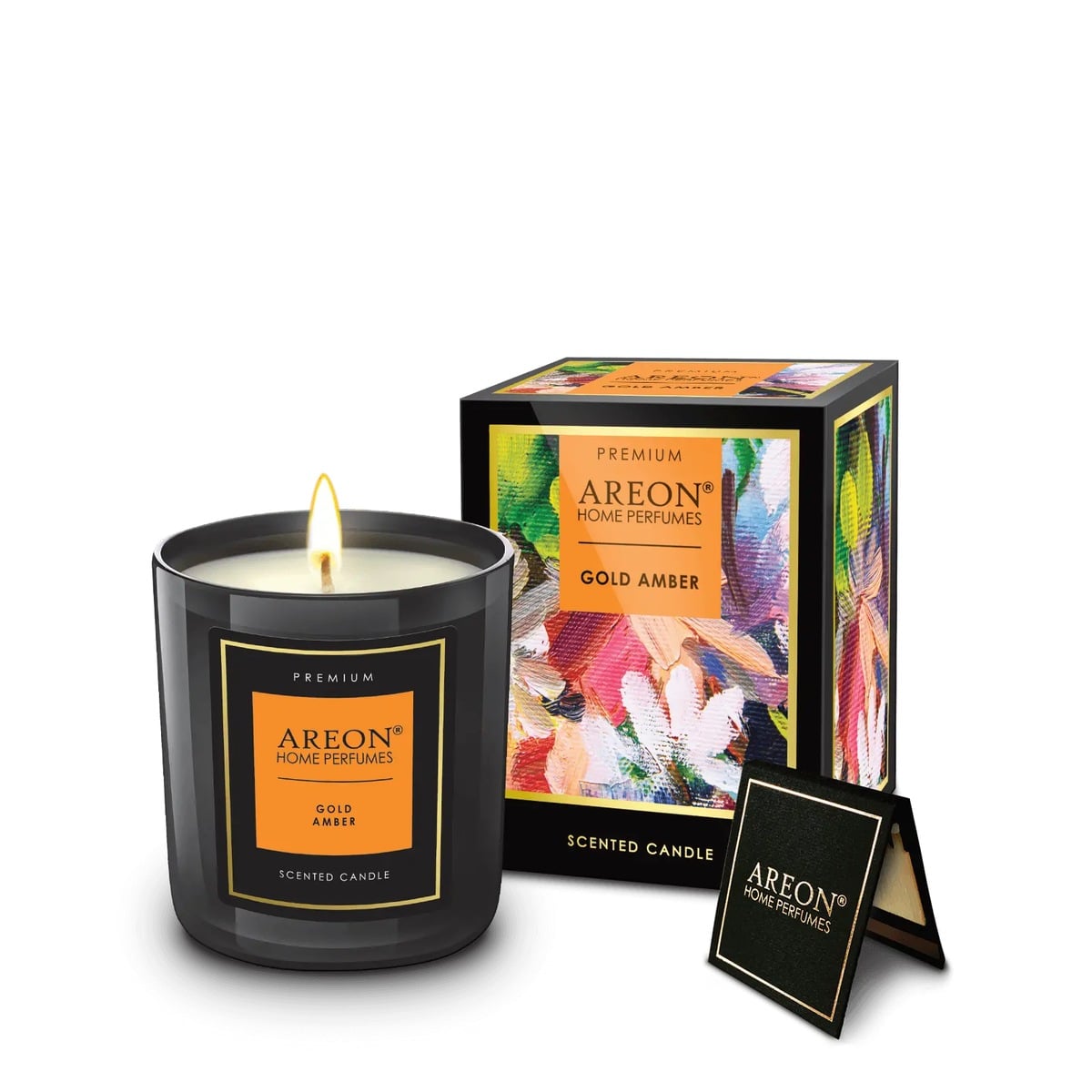 Nến Thơm Phòng Areon Home Premium Gold Amber Hương Hổ Phách
