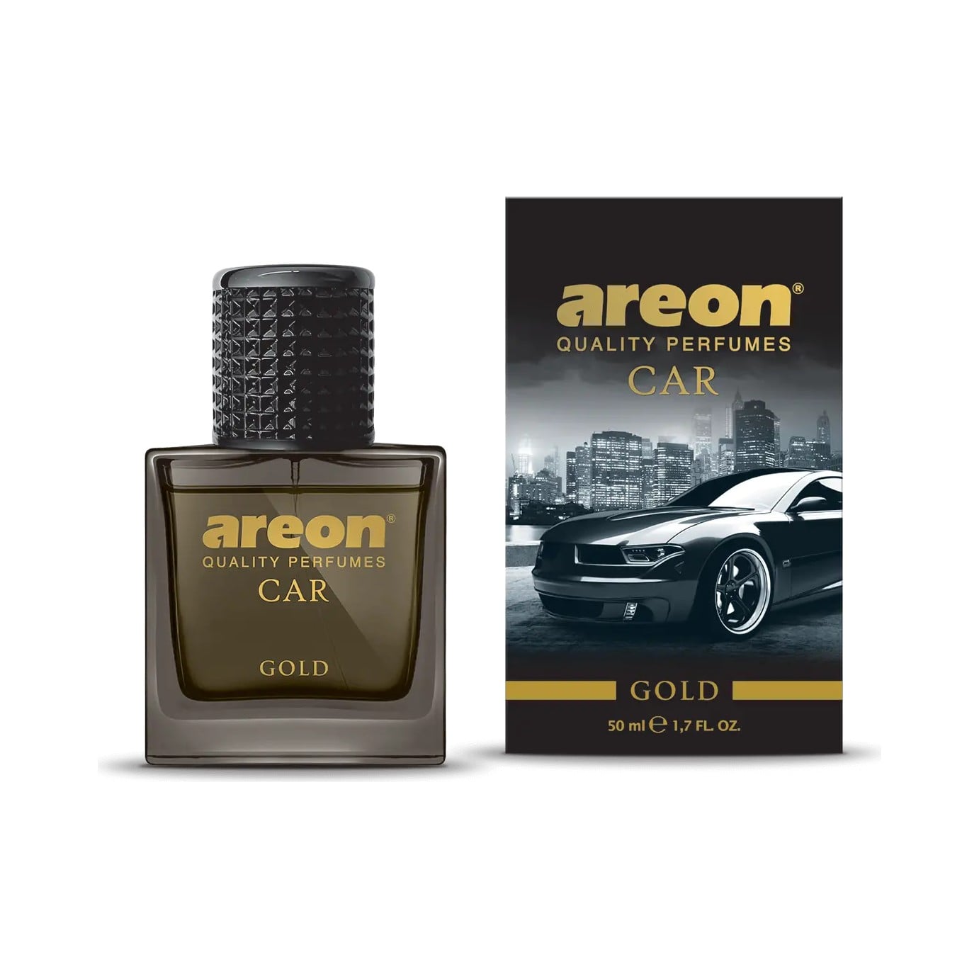 Nước Hoa Ô Tô Dạng Xịt Areon Car Perfume Gold 50ml Hương Cam Bergamot