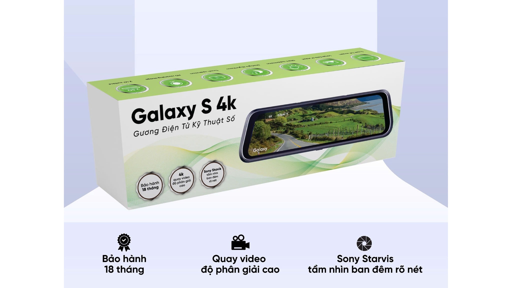 Hộp Galaxy S 4K gương điện tử kỹ thuật số với bảo hành 18 tháng và cảm biến Sony Starvis