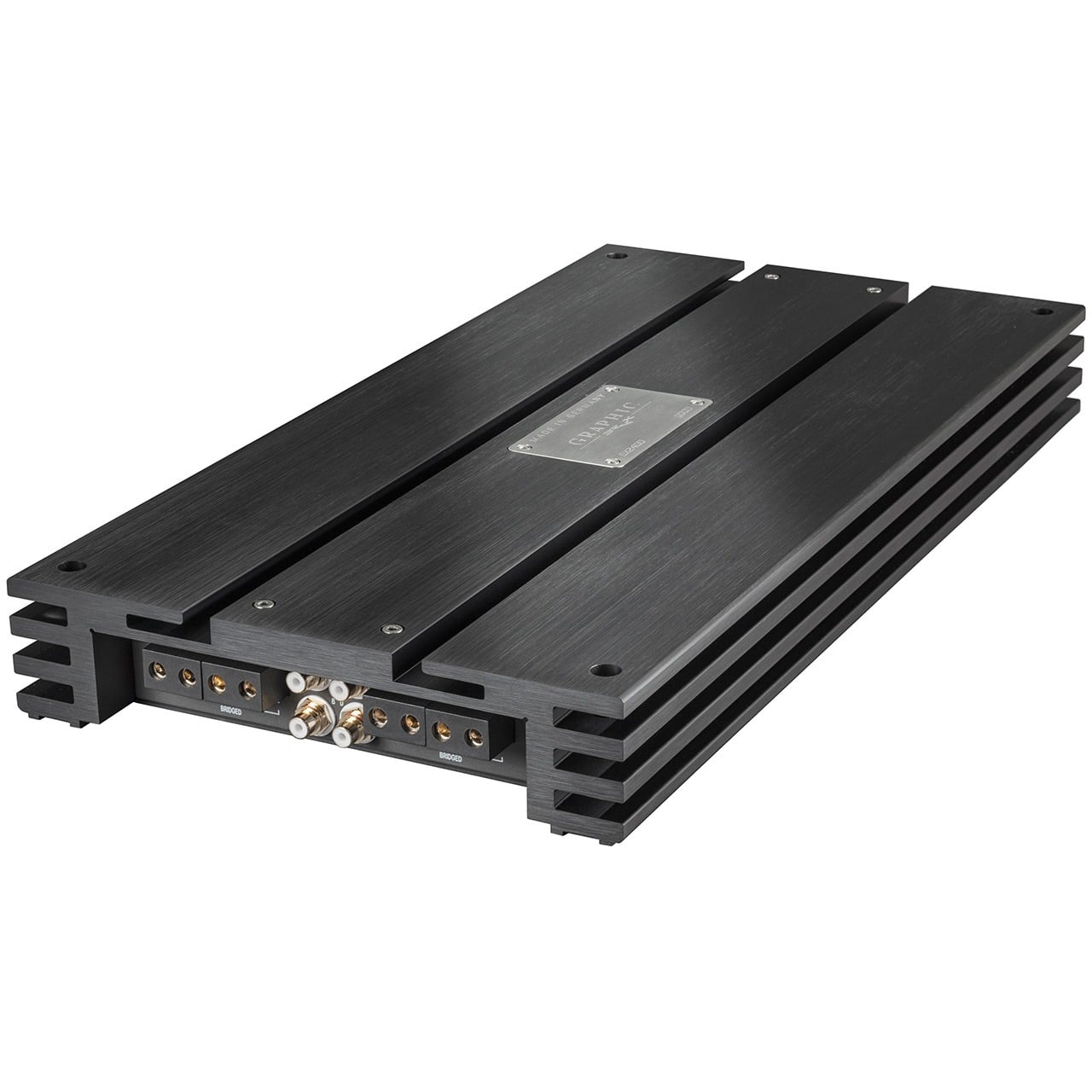 Amply ô tô 4 kênh Brax GX2400 góc nghiêng mặt kết nối