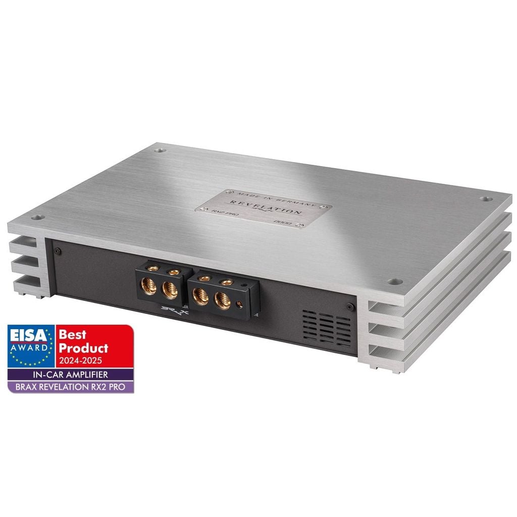 Amply Ô Tô 2 Kênh Brax RX2 PRO Class D Eigentakt 2x300W