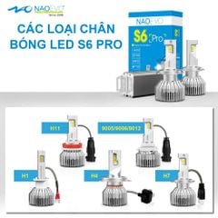 Bóng LED Ô Tô NAOEVO S6 Pro Chân H4 55W 5800K