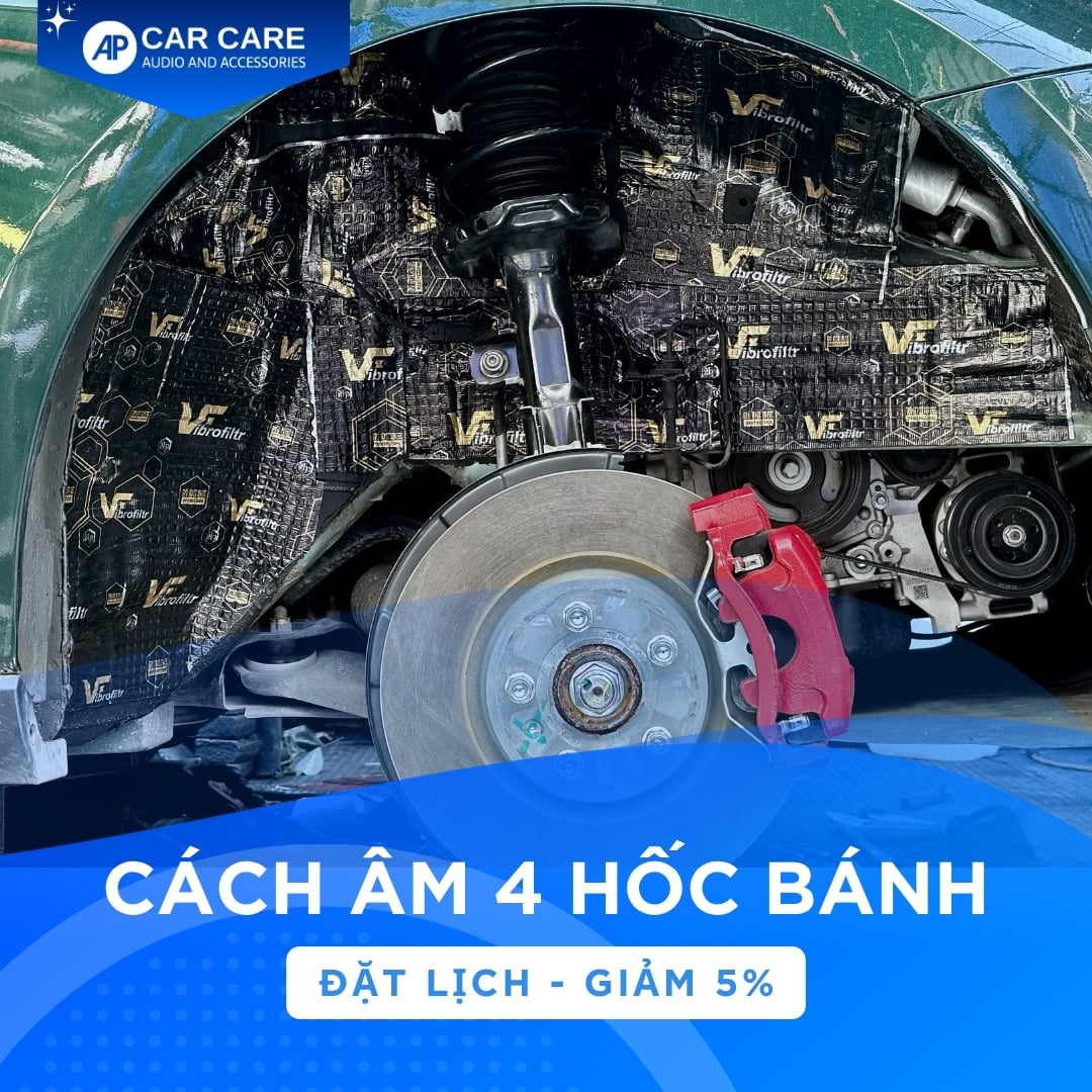 Dịch vụ cách âm 4 hốc bánh ô tô