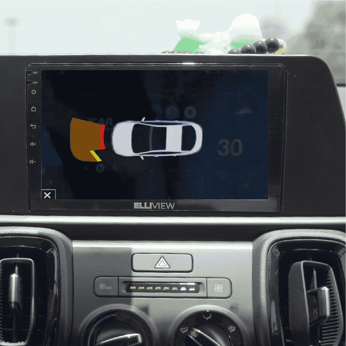 Cảm biến E48 hiển thị vùng vật cản trên màn hình Android